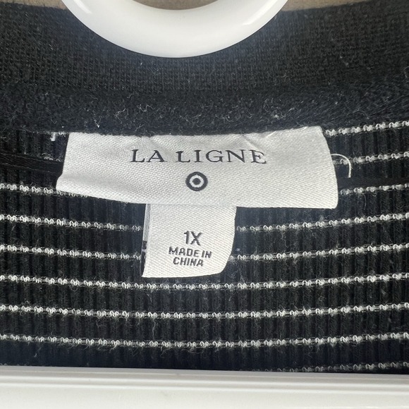 La Ligne X Target Womens‎ Bodysuit Long Sleeve Henley Neckline Striped Size 1X - Picture 6 of 7